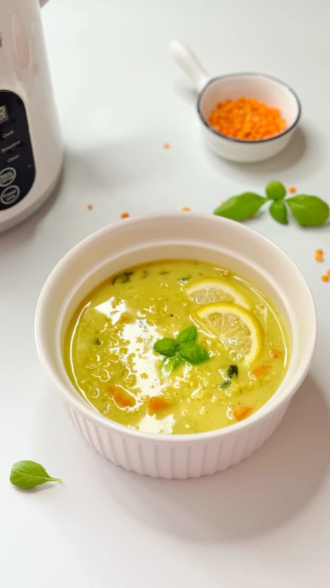 Lencsés-kókuszos leves curryvel és kurkumával